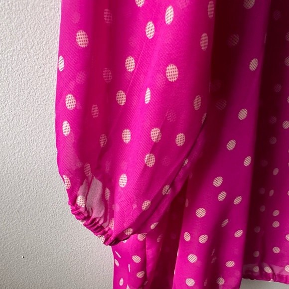 NWT Gap Purple Polka Dot Cold Shoulder Top Size XXL - Picture 6 of 14